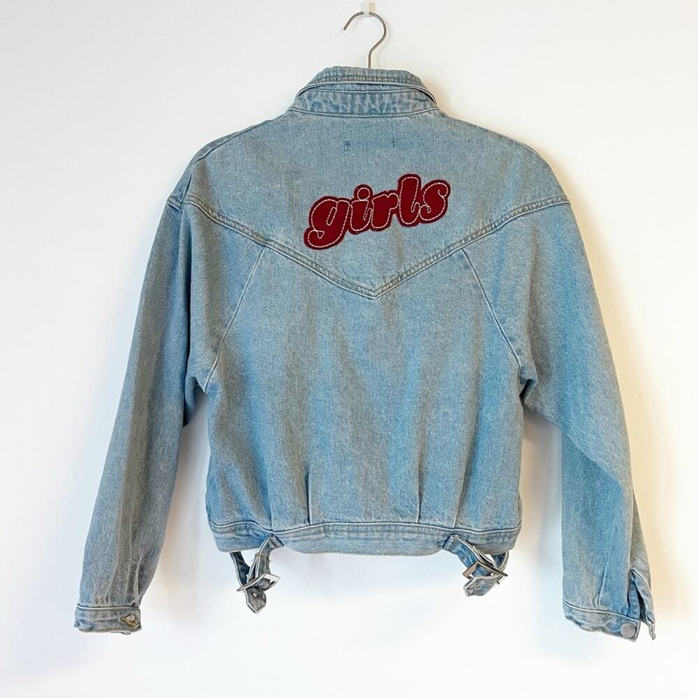 AMERICAN VINTAGE Redone Jean Jacket with GIRLS on Back Size Medium